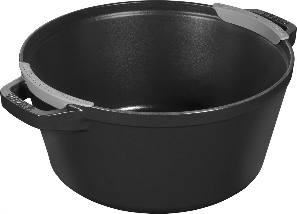 TOPFSET Gusseisen X2 Töpfe Mit Deckel Und Pfanne Schwarz Staub Cast Iron 11 TOPFSET Gusseisen X2 Töpfe Mit Deckel Und Pfanne Schwarz Staub Cast Iron – Bild 9