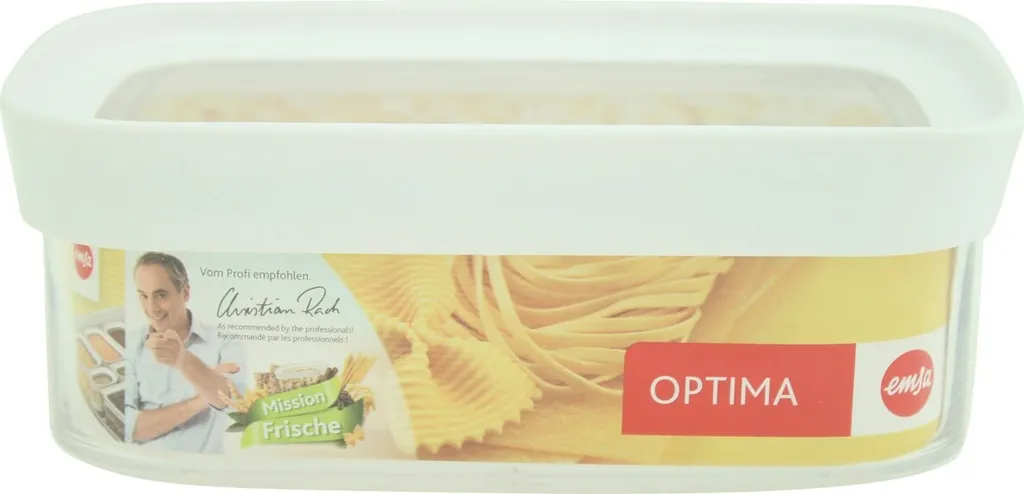 Emsa Trockenvorratsdose OPTIMA 0,45 Liter Transparent / Weiß 8 Emsa Trockenvorratsdose OPTIMA 0,45 Liter Transparent / Weiß – Bild 6