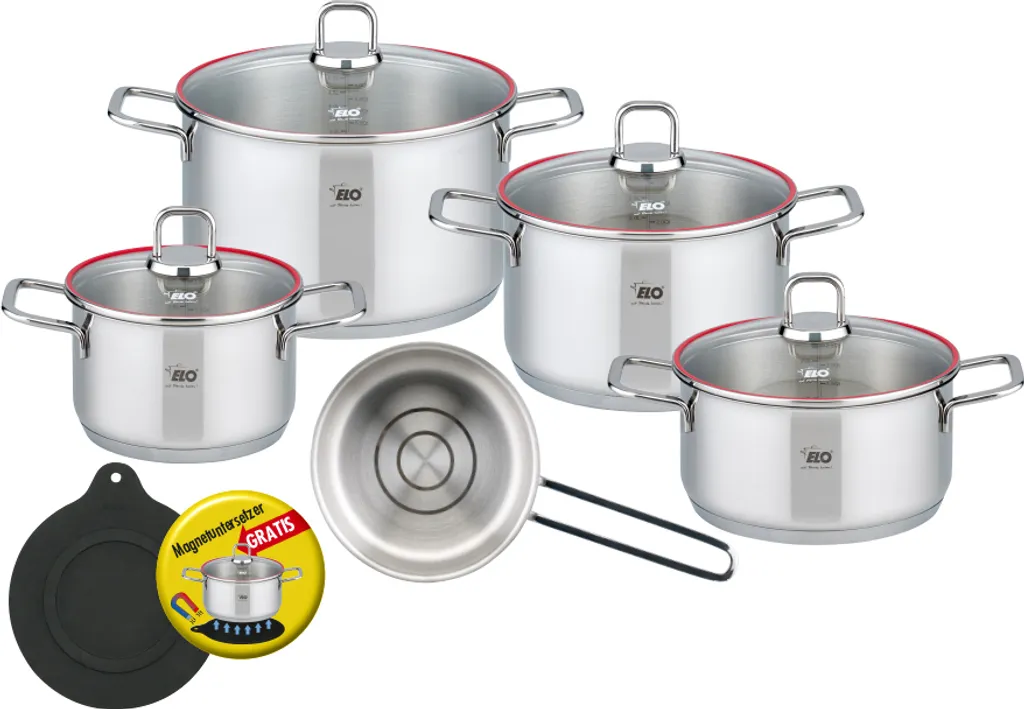 ELO Edelstahl Topfset 6-tlg Excellent, 72907 3 ELO Edelstahl Topfset 6-tlg Excellent, 72907