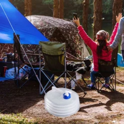 3L Faltbarer Wasserkanister Mit Hahn Haltegriff Wassertank Wassereimer Wasserbehälter Für Camping Wandern Angeln Picknick Grillen