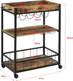 Servierwagen Barwagen Mit Flaschen- Und Glashalter Beistellwagen Allzweckwagen Rollwagen Schwarz/holzfarben [en.casa] -Kaufland Verkäufe 6c90c4be4603df6f3d58979676ae8f45