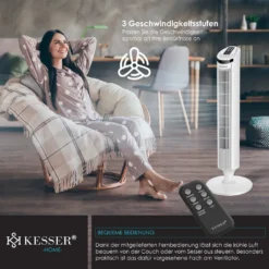KESSER Turmventilator FERNBEDIENUNG Ventilator LED Display Standventilator Klimaanlage, Farbe:Weiß -Kaufland Verkäufe 6ca3786bb1bcbf098d1616ddc00366cb