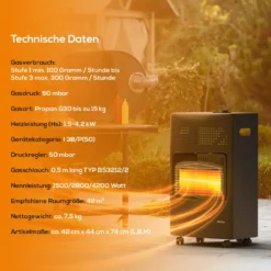 TroniTechnik Gas- Heizgerät Für Propangas Mit Nennleistung 4,2KW Inkl. Zubehör -Kaufland Verkäufe 6d28ee708b9164a26fd4adfa97713ab5