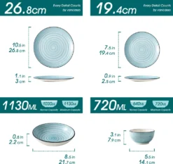 Vancasso Kombiservice »BONBON« Gesschirrset Aus Steinzeug, 24 Teiliges Tafelservice Set, Vintage Aussehen -Kaufland Verkäufe 6d4650d5adfe452e7377c7316ad44f4f