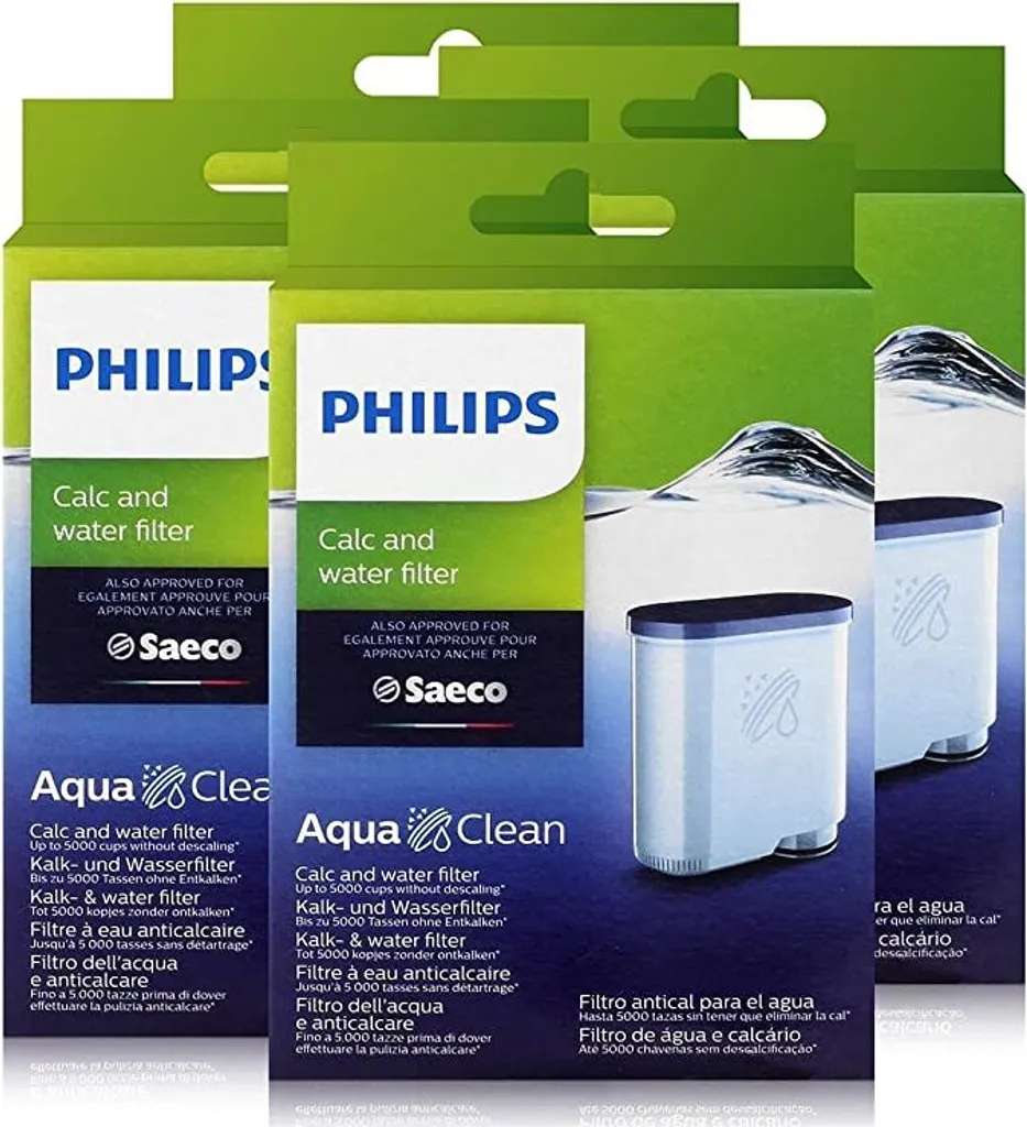 4x Philips/Saeco Wasserfilter Für AquaClean Maschine CA6903/00 3 4x Philips/Saeco Wasserfilter Für AquaClean Maschine CA6903/00