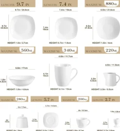 MALACASA, Serie Elisa, 50-teilig Tafelservice Aus Porzellan Für 6 Personen, Kombiservice Frühstückservice Kaffeeservice Mit Eierbecher, Kaffeetassen, Untertassen, Müslischalen, Dessertteller 10 MALACASA, Serie Elisa, 50-teilig Tafelservice Aus Porzellan Für 6 Personen, Kombiservice Frühstückservice Kaffeeservice Mit Eierbecher, Kaffeetassen, Untertassen, Müslischalen, Dessertteller -Kaufland Verkäufe 6dd78ac1f0b196df10b20a656d93c7e1 1
