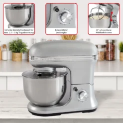 Classbach® Küchenmaschine Knetmaschine Set Mit Küchenwaage Digital, 1200 Watt Motor Mit 6 Geschwindigkeiten, Leise Rührmaschine 5 Liter Schüssel Inkl. 3 Aufsätze Und Spritzschutz, C-KM 4004 W -Kaufland Verkäufe 6e81efe0e083fde0cce8cab039ed9cd6