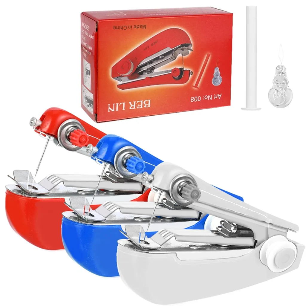 3X Mini-Nähmaschine Elektrische Handnähmaschine Mini Tragbare Reisenähmaschine 3 3X Mini-Nähmaschine Elektrische Handnähmaschine Mini Tragbare Reisenähmaschine