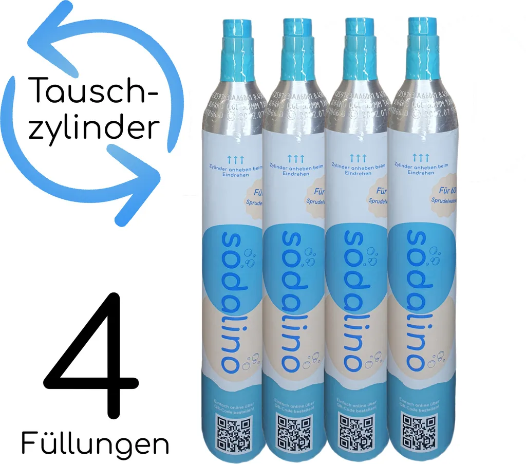 CO2-Zylinder | 4 X 425g (Füllung) | Tauschaktion Voll Gegen Leer | Frist 14 Tage 3 CO2-Zylinder | 4 X 425g (Füllung) | Tauschaktion Voll Gegen Leer | Frist 14 Tage
