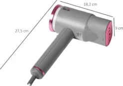 HOMCOM Dampfglätter Dampfbürste Faltbar Kleidung Hemden Dampfbügeleisen Mit 160 Ml Wassertank 1520 W Schnelles Aufheizen Aluminium Kunststoff Grau+Rosa 27,5 X 18,2 X 9 Cm -Kaufland Verkäufe 6fb452340c80204bcbf5f33339f59844