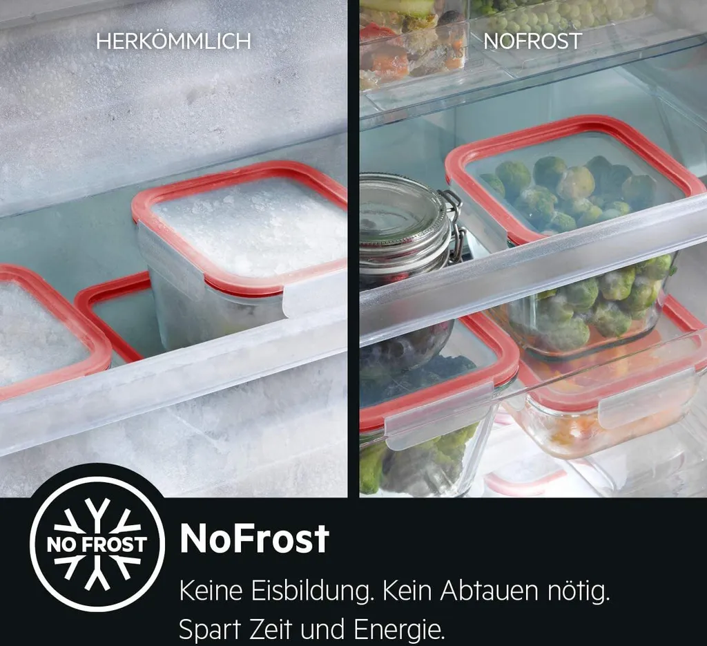 AEG RCB632E4MM Freistehende Kühl-Gefrierkombination / 1860 Mm / / Gefrierteil Unten / 324 L / CustomFlex - Flexibles Türablagesystem / NoFrost / Farbe: Edelstahl-Türen, Seiten Grau 7 AEG RCB632E4MM Freistehende Kühl-Gefrierkombination / 1860 Mm / / Gefrierteil Unten / 324 L / CustomFlex - Flexibles Türablagesystem / NoFrost / Farbe: Edelstahl-Türen, Seiten Grau – Bild 5