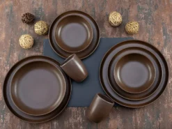 CreaTable, 23660, Serie Uno Braun, Geschirrset, Kombiservice 16 Teilig, Farbe:Braun -Kaufland Verkäufe 70a7efd8c784a5e2b7051b76caf36049