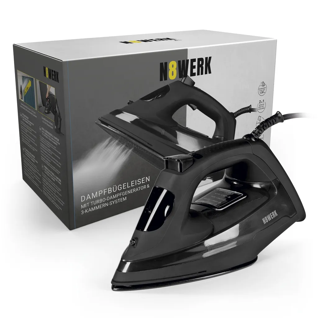 Dampfbügeleisen Bügeleisen Keramik Dampfstoß Messbecher Dampfgenerator 2400W 9 Dampfbügeleisen Bügeleisen Keramik Dampfstoß Messbecher Dampfgenerator 2400W – Bild 7