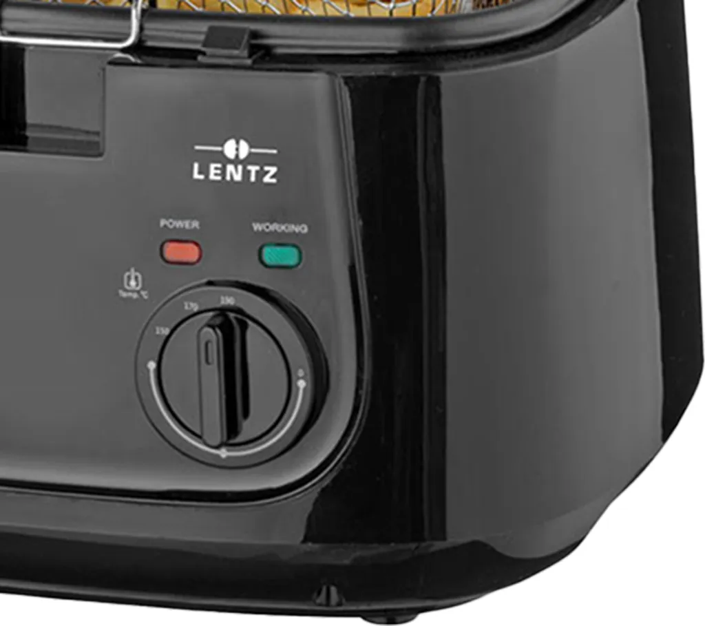 Kunststoff-Fritteuse 2,5 L,1800 Watt, Stufenlos Regelbares Thermostat, Schwarz 6 Kunststoff-Fritteuse 2,5 L,1800 Watt, Stufenlos Regelbares Thermostat, Schwarz – Bild 4
