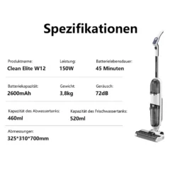 Redkey W12 Kabelloser Nass-und Trockensauger,72dB,Selbstreinigung,3-in-1 Waschsauger, Kehren Und Wischen Handstaubsauger(mit 3 Bürste) -Kaufland Verkäufe 721b1e74f20c90721eda01fb1f7fddf4