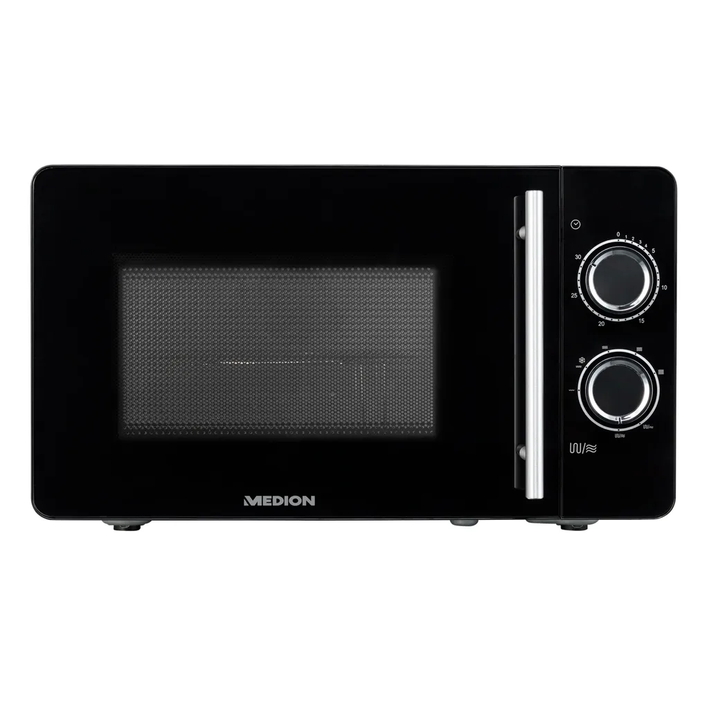 MEDION 2in1 Mikrowelle Mit Grill (20 Liter, 700 Watt, 800 Watt Grill, 5 Leistungsstufen, 3 Kombi-Stufen, Auftaufunktion, MD10495) Schwarz / Silber 3 MEDION 2in1 Mikrowelle Mit Grill (20 Liter, 700 Watt, 800 Watt Grill, 5 Leistungsstufen, 3 Kombi-Stufen, Auftaufunktion, MD10495) Schwarz / Silber