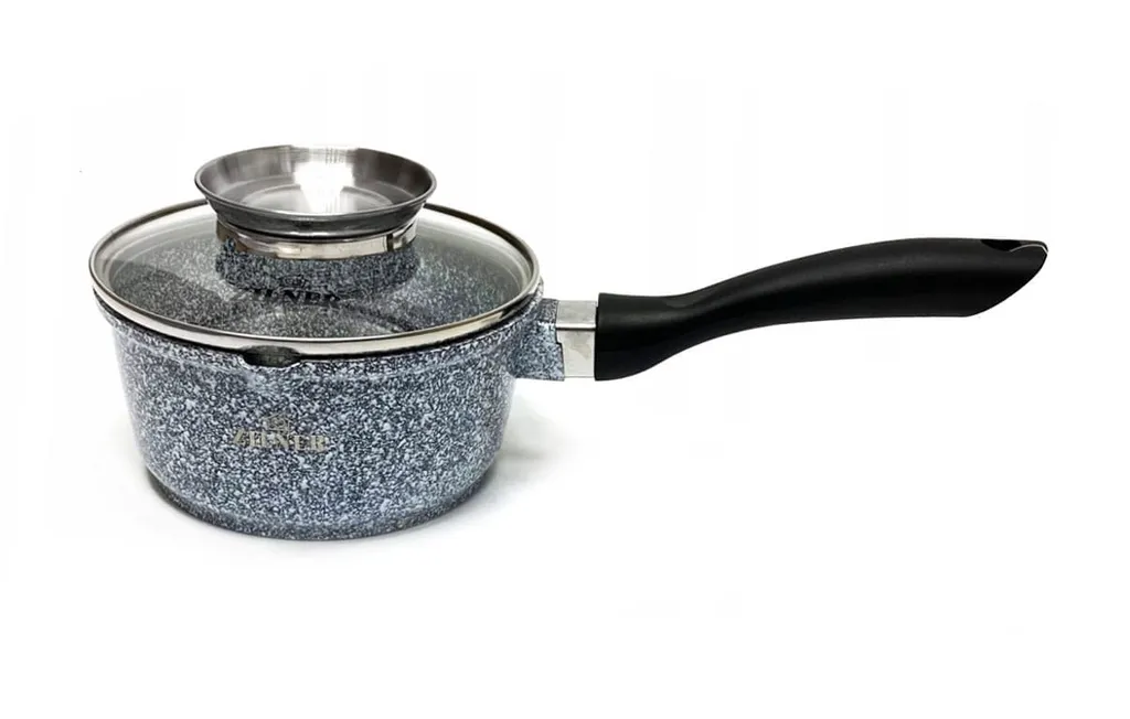 Graue Töpfe Und Kasserolle Mit Marmorbeschichtung 9 Graue Töpfe Und Kasserolle Mit Marmorbeschichtung – Bild 7