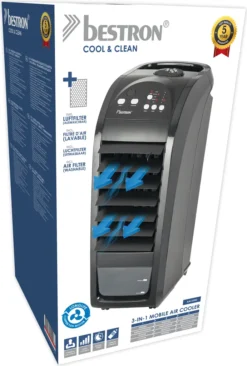 Bestron Mobiler Luftkühler Mit Fernbedienung, Dauernutzung Von Max. 20h, 70 W, Schwarz -Kaufland Verkäufe 73a315aeabebf31b0fb5d2e41cebd2b3