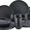 CreaTable 22978 Kombiservice Uno BLACK Für 4 Personen, Steinzeug, Schwarz (1 Set, 16-teilig) -Kaufland Verkäufe 749006fa91f7b145ba23f60bf48697bb