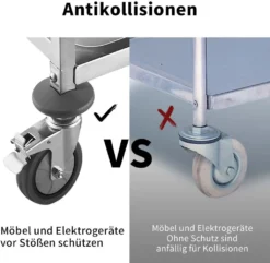 BPT Servierwagen Edelstahl Küchenwagen Auf Rollen Mit Runder Griff,rollwagen Für Restaurants Mit 4-Bremsräder -Kaufland Verkäufe 74f3f31b0699ac02b518c4a00afee050