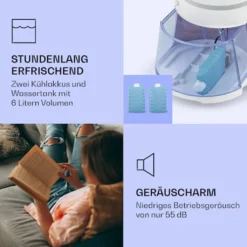 Klarstein Skyscaper Ice Smart Klimaanlage 4-in-1: Luftkühler, Ventilator, Luftbefeuchter & Ionisation - 6 L Wassertank - Oszillation - 30 W - 210 M³/h - Timer - Klimagerät Ohne Abluftschlauch - Mobiles Klimagerät 15 Klarstein Skyscaper Ice Smart Klimaanlage 4-in-1: Luftkühler, Ventilator, Luftbefeuchter & Ionisation - 6 L Wassertank - Oszillation - 30 W - 210 M³/h - Timer - Klimagerät Ohne Abluftschlauch - Mobiles Klimagerät -Kaufland Verkäufe 74f8faab4e93434ba6c6e7c97cdd9c02