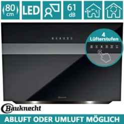 BAUKNECHT DBHVS 82 LT K/1 Kopffrei-Dunstabzugshaube 80cm -Kaufland Verkäufe 7509f1709efd094e876d753765e8a81b