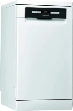 Bauknecht BSFO 3O35 PF Freistehender Geschirrspüler 45 Cm Breite/PowerClean/ActivDry/Vollwasserschutz/hygieneprogramm/Besteckschublade/Sensor-Programm/Kindersicherung