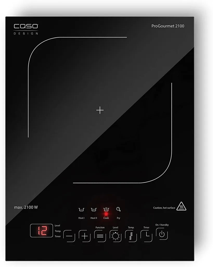 CASO ProGourmet 2100 Induktionskochplatte Mobil, Smart Control 2100 Watt, 4 Direkt- Und Warmhaltefunktion 60-240°C, Überhitzungsschutz, Glaskeramik 6 CASO ProGourmet 2100 Induktionskochplatte Mobil, Smart Control 2100 Watt, 4 Direkt- Und Warmhaltefunktion 60-240°C, Überhitzungsschutz, Glaskeramik – Bild 4