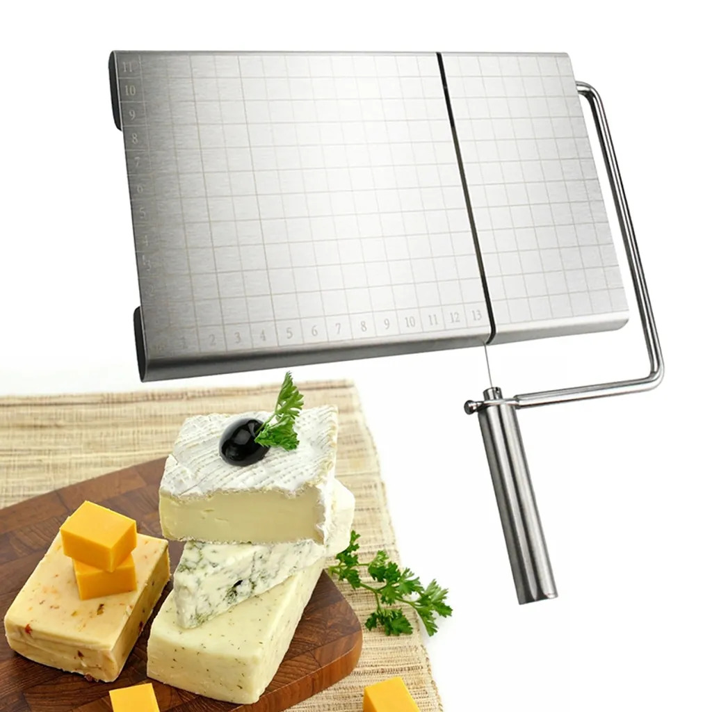 Käsehobel Edelstahl Käseschneider Mit Genauer Größenskala Draht Käse 5 Käsehobel Edelstahl Käseschneider Mit Genauer Größenskala Draht Käse – Bild 3