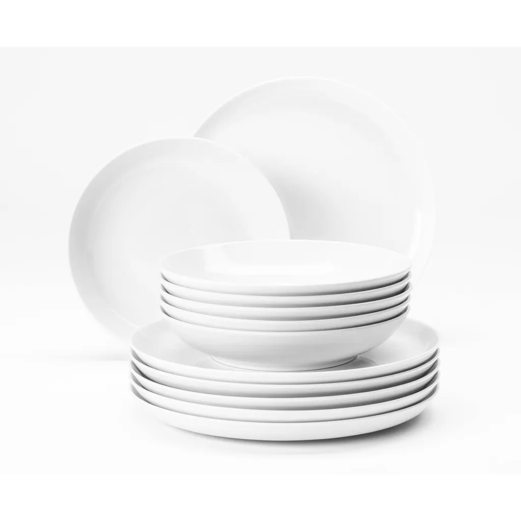 Seltmann Weiden Lido Weiß Speise-Set Rund 12-tlg. 3 Seltmann Weiden Lido Weiß Speise-Set Rund 12-tlg.