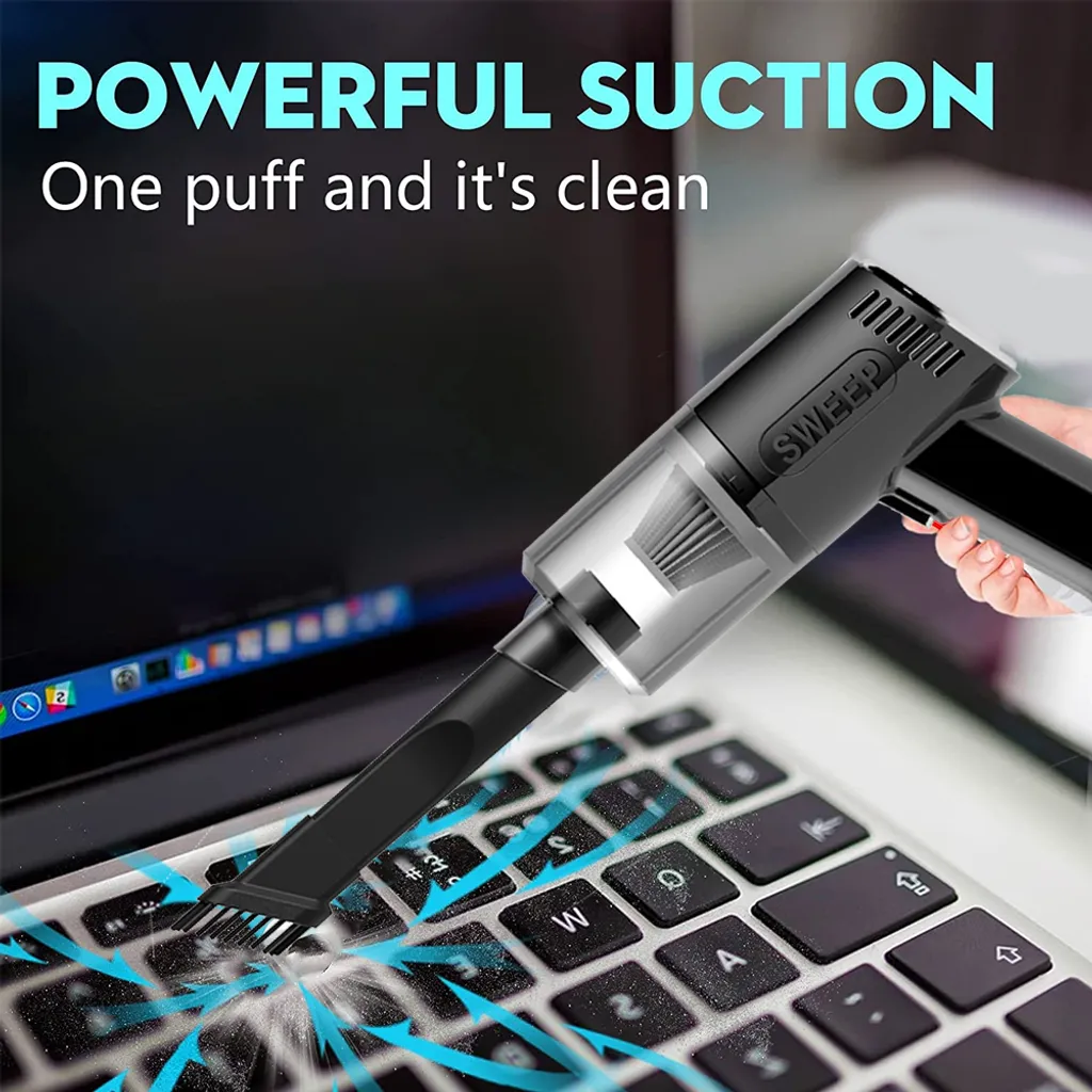 Duster, Handheld Cordless Air Duster, Air Blower Rechargeable, Electric Compressed Air Gun Battery Operation, For Cleaning Computer Keyboard Camera Lego Toys.,Black 6 Duster, Handheld Cordless Air Duster, Air Blower Rechargeable, Electric Compressed Air Gun Battery Operation, For Cleaning Computer Keyboard Camera Lego Toys.,Black – Bild 4