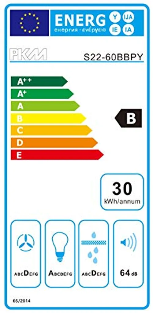 PKM Dunstabzugshaube Wandhaube Kopffreihaube S22-60 BBPY Schwarz LED 60 Cm 11 PKM Dunstabzugshaube Wandhaube Kopffreihaube S22-60 BBPY Schwarz LED 60 Cm – Bild 9