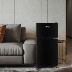 Merax Table Top Kühlschrank BCD-86A, 87 Cm Hoch, 43 Cm Breit, 60 L, Mini Kühlschrank Mit Gefrierfach, Doppeltür Und LED-Beleuchtung, Kühl-und Gefrierfunktion, Freistehend Und Klein -Kaufland Verkäufe 76daa154ab5f7b4c8a34fc99c5e9cc23