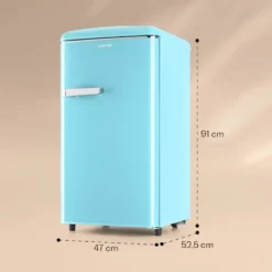 Klarstein Laika 60L Gefrierschrank , 60 Liter , 4-Sterne-Gefrierfach , 3 Schubladen , Temperatur: -18 Bis 0 °C , 5-stufiger Thermostat , 41 DB , Retro-Look -Kaufland Verkäufe 77e78434107d3f17fcb5c3f9bf77a72b