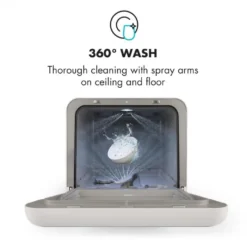 Klarstein Mini Geschirrspüler Spülmaschine Mit Platz Für 2 Maßgedecke - 6 Programme - 5 L Wasser Benötigt - LED-Display - Touch - Tischgeschirrspüler Inkl. Zubehör - Silber Mini Geschirrspülmaschine Klein Spülmaschine Freistehend -Kaufland Verkäufe 77e96d63e452d8205f0a0b200ce98154