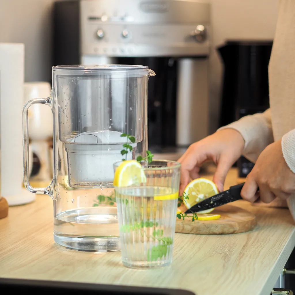 Wessper Glas Wasserfilter 2,5 L Mit 4 Filterkartuschen, Kompatibel Mit Brita Maxtra -Grau 7 Wessper Glas Wasserfilter 2,5 L Mit 4 Filterkartuschen, Kompatibel Mit Brita Maxtra -Grau – Bild 5