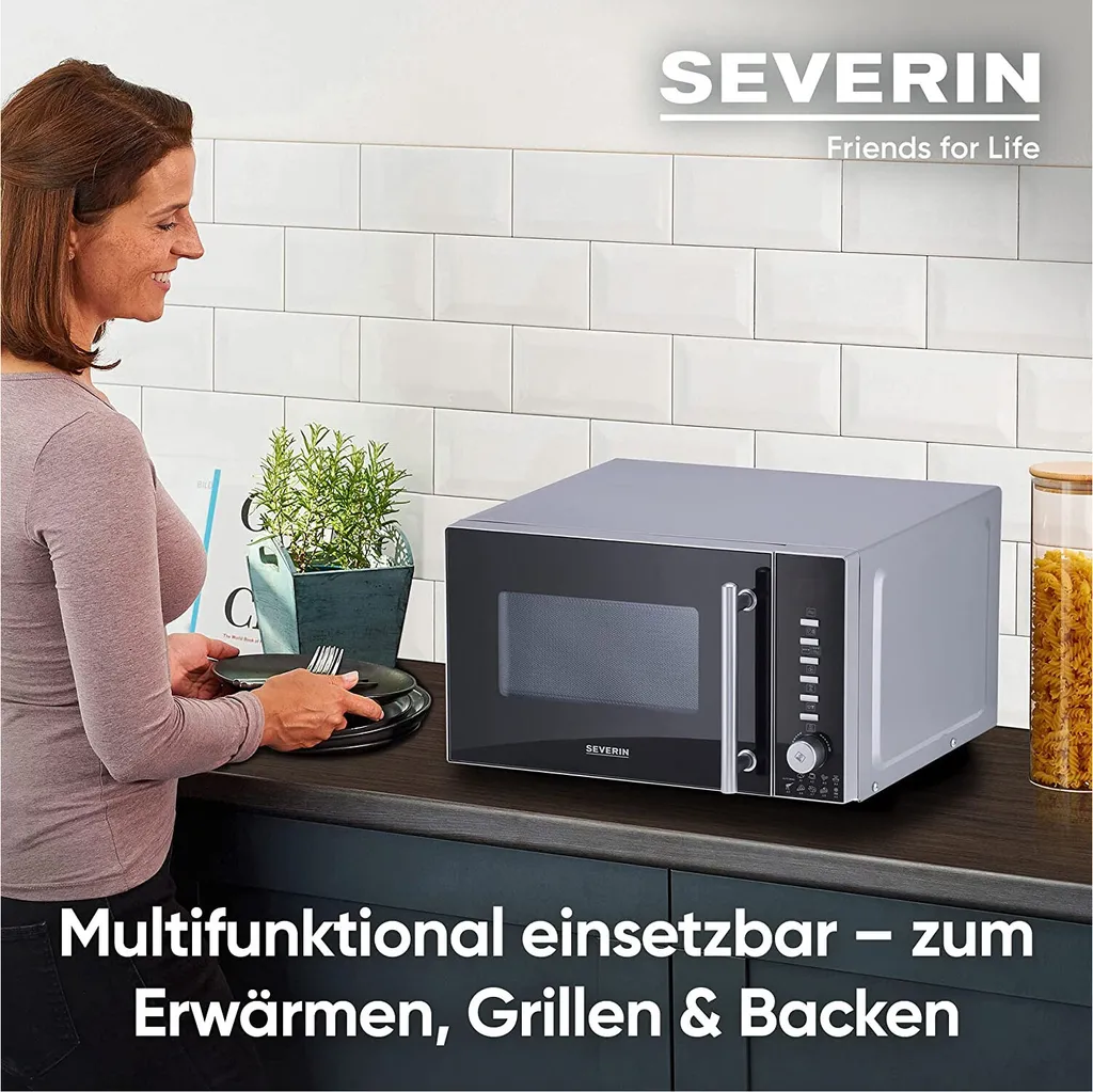 Severin Mikrowelle MW 7773 3-in-1 20 Liter 800 Watt Grill Heißluft Pizzafunktion 6 Severin Mikrowelle MW 7773 3-in-1 20 Liter 800 Watt Grill Heißluft Pizzafunktion – Bild 4