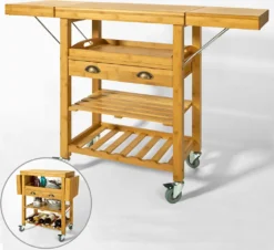 SoBuy FKW25-N Servierwagen Aus Hochwertigem Bambus Küchenwagen Küchenregal Rollwagen BHT Ca: 65 (95/125) X92x40cm 14 SoBuy FKW25-N Servierwagen Aus Hochwertigem Bambus Küchenwagen Küchenregal Rollwagen BHT Ca: 65 (95/125) X92x40cm -Kaufland Verkäufe 78b540b068268f8c9bd9494fcd29ed04