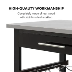 Klarstein Vermont - Küchenwagen, Servierwagen, Küchenrollwagen, 4 Etagen, DREI Ablagen, Herausnehmbare Schublade, Flaschenablage, Edelstahl-Arbeitsplatte, Echtholz, Rollen, Dunkelbraun 13 Klarstein Vermont - Küchenwagen, Servierwagen, Küchenrollwagen, 4 Etagen, DREI Ablagen, Herausnehmbare Schublade, Flaschenablage, Edelstahl-Arbeitsplatte, Echtholz, Rollen, Dunkelbraun -Kaufland Verkäufe 78c32a584ad3433c909388af3c0a469b