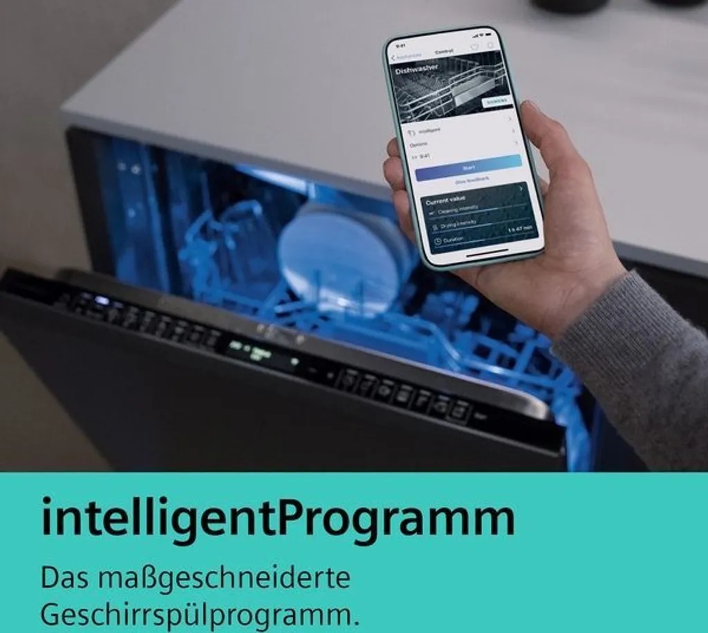 Siemens SN47YS03CE IQ700 Smarter Geschirrspüler Unterbau, 60 Cm Breit, Besteckschublade, GlassZone Schonende Reinigung Ihrer Gläser, VarioSpeed Plus On Demand Der Spül-Turbo, EmotionLight 16 Siemens SN47YS03CE IQ700 Smarter Geschirrspüler Unterbau, 60 Cm Breit, Besteckschublade, GlassZone Schonende Reinigung Ihrer Gläser, VarioSpeed Plus On Demand Der Spül-Turbo, EmotionLight – Bild 14