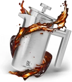 Bjørn Liebdhal French Press Edelstahl Kaffeemaschine Auch Für Camping : 0.6 Liter