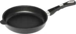 AMT Gastroguss I-528 Bratpfanne, 28 Cm Max. Durchmesser, Gusseisen/Gussaluminium, Induktionsherd-geeignet, Antihaftbeschichtung