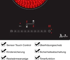 Acopino Glaskeramik Kochfeld Autark Einbaukochfeld KM2 Mit Sensor Touch Control, Zwei Kochzonen -Kaufland Verkäufe 79c63038f83a6eabaee62e35bf8a9d30