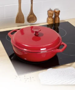 ø30cm KING® Eisengusstopf / Eisengrussbräter / Farbe: Dunkel-Rot / Ca. 9cm Hoch -Kaufland Verkäufe 7a155467cbcfb58baad1b0accf67582b