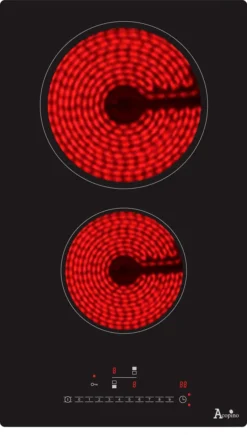 Acopino Glaskeramik Kochfeld Autark Einbaukochfeld KM2 Mit Sensor Touch Control, Zwei Kochzonen