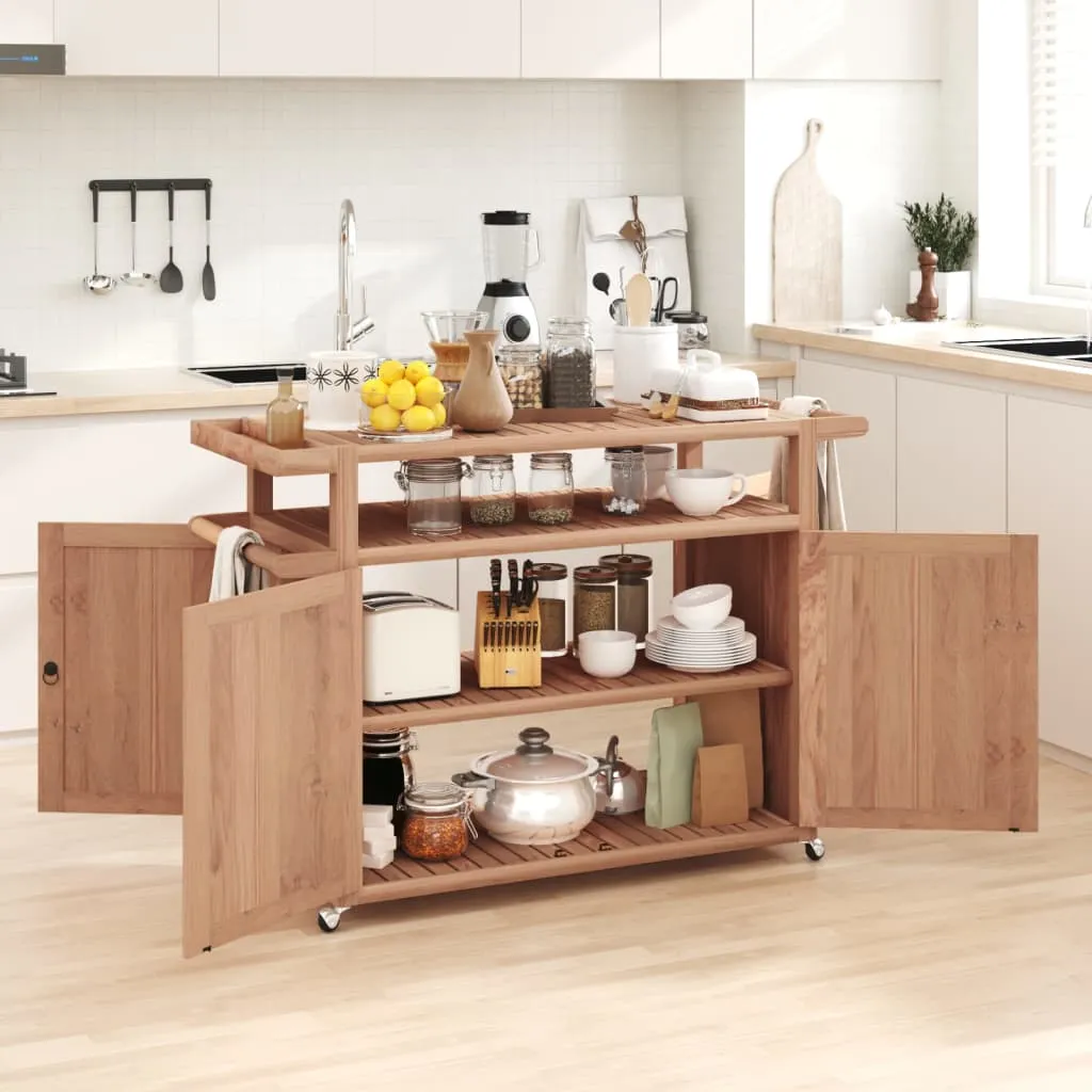 VidaXL Barwagen 120x50x90 Cm Massivholz Teak 4 VidaXL Barwagen 120x50x90 Cm Massivholz Teak – Bild 2