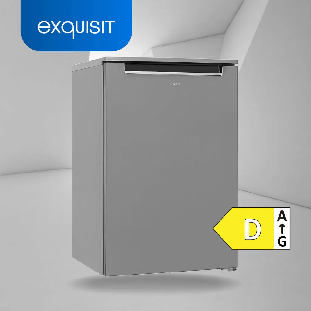 Exquisit Kühlschrank KS15-4-E-040D Inoxlook | 116 L Nutzinhalt | Edelstahloptik 4 Exquisit Kühlschrank KS15-4-E-040D Inoxlook | 116 L Nutzinhalt | Edelstahloptik – Bild 2