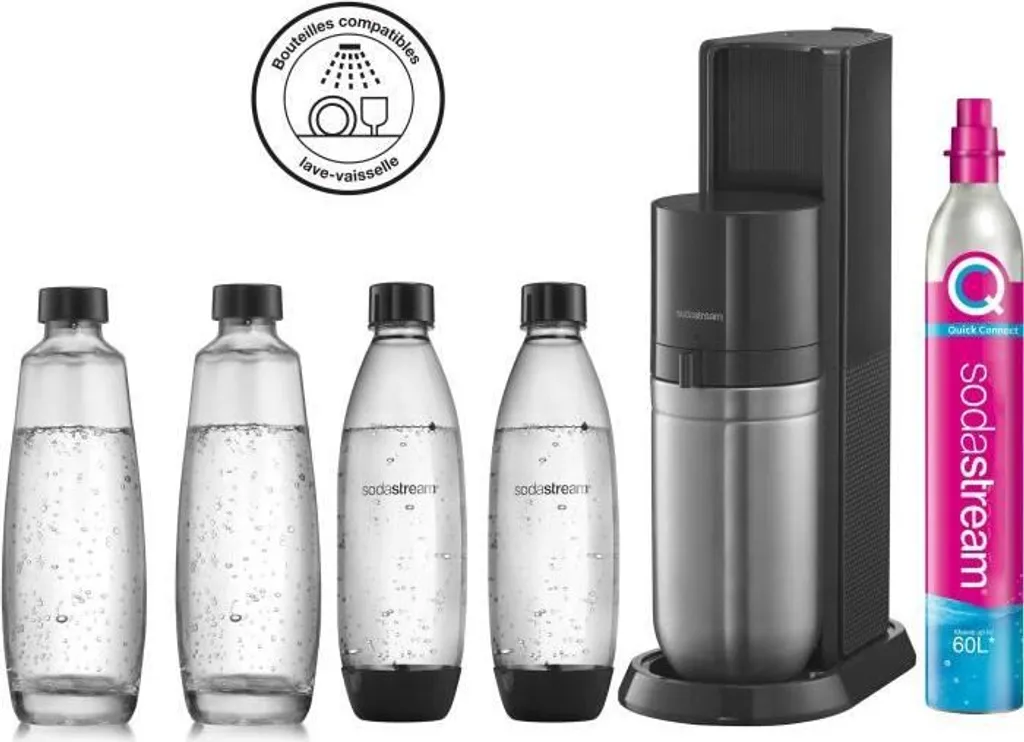 SODASTREAM DUONCB - Black DUO Machine Pack 4 Flaschen (2 DUO-Dekanter + 2 Fuse LV) + 1 CQC-Austauschzylinder 3 SODASTREAM DUONCB - Black DUO Machine Pack 4 Flaschen (2 DUO-Dekanter + 2 Fuse LV) + 1 CQC-Austauschzylinder