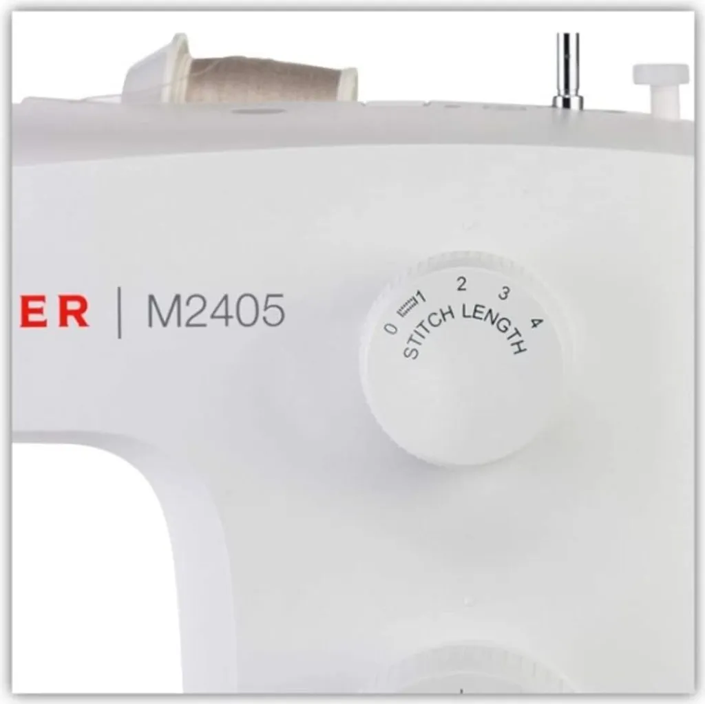 Singer M2405 Nähmaschine 8 Stiche 4-stufiges Knopfloch Metallgehäuse Leicht 8 Singer M2405 Nähmaschine 8 Stiche 4-stufiges Knopfloch Metallgehäuse Leicht – Bild 6