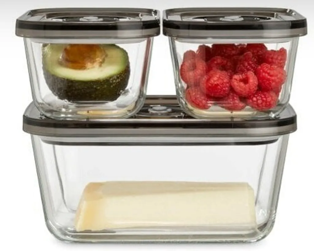 Caso Vakuum-Frischebehälter 3er Set - Für Platzsparende Aufbewahrung (1er Pack) 19 Caso Vakuum-Frischebehälter 3er Set - Für Platzsparende Aufbewahrung (1er Pack) – Bild 17